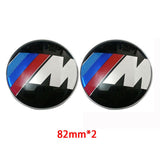 2PCS BMW Logo X1 X3 X5 X6 1 3 5 7 Series 82mm Car Front Hood Sticker 82mm Auto Trunk Emblem Rear Badge Decal