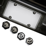 4pcs/set Mazda Logo Stainless Steel Car License Plate Bolts