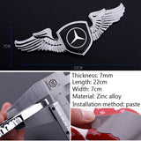Mercedes Benz Angle Wings Metal Car Front Hood Bonnet Sticker Emblem Badge