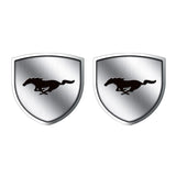 2pcs 39x39mm Ford Mustang Shield Metal Car Window Sticker Emblem Badge Decal