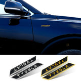 2pcs Tesla Logo Car Fender Side Sticker Decal Emblem Badge