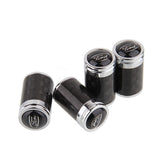 4pcs/set Ford Logo Carbon Fiber Car Air Valve Stem Cap Auto Tyre Valve Covers