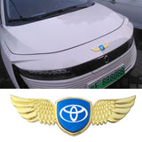 Toyota Logo Metal Wings Car Front Hood Bonnet Center Sticker Emblem