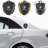 BMW Shield Carbon Fiber Car Side Window Sticker Emblem Badge Decal
