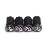 4pcs/set Buick Logo Carbon Fiber Car Air Valve Stem Cap Auto Tyre Valve Covers