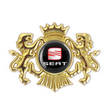 SEAT Double Lion Metal Car Rear Sticker Auto Window Emblem Badge Decal