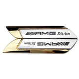 2pcs Mercedes Benz AMG Logo Metal Car Side Sticker Emblem Badge Decal Auto Body Decoration