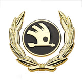 Skoda Wheat Metal Car Window Sticker Emblem Badge Decal