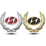 Hyundai Wheat Metal Car Window Sticker Emblem Badge Decal
