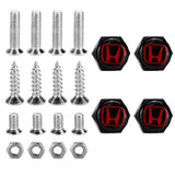 4pcs/set Honda Logo Stainless Steel Car License Plate Bolts