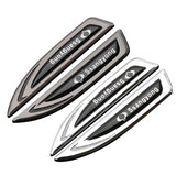 2pcs Ssang Yong Metal Car Side Fender Emblem Sticker Decal