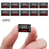 10pcs Audi S R Epoxy Car Armrest Button Sticker