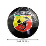 56mm Abarth Car Wheel Center Hub Sticker Decal