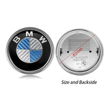 1PC 82mm BMW Logo Car Front Hood Emblem Rear Badge Decal