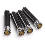 4pcs/set Porsche Logo Carbon Fiber Car Door Bolt Lock Pins Gate Lock Screws