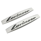 2pcs Mercedes Benz AMG Brabus Lorinser Elegance Avantgarde Logo Metal Car Fender Side Badge Decal Rear Emblem Sticker