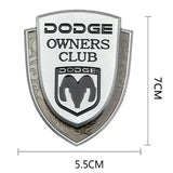 Dodge Metal Shield Car Rear Sticker Trunk Emblem Badge Decal