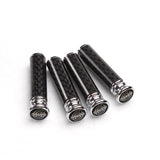 4pcs/set Volvo Logo Carbon Fiber Car Door Bolt Lock Pins Gate Lock Screws