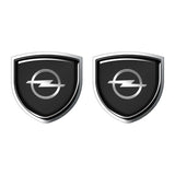 2pcs 39x39mm Opel Shield Metal Car Window Sticker Emblem Badge Decal