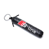 Audi Sline RS Carbon Fiber Car Keyring Keychain