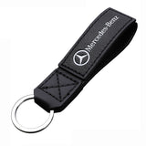Mercedes Benz PU Leather Metal Car Logo Keychain