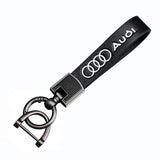 Audi Cowhide Metal Car Keyring Pendant