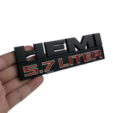 Dodge HEMI 5.7 6.4 LITER Metal/ABS Car Side Sticker Emblem Badge