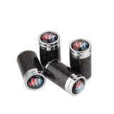 4pcs/set Buick Logo Carbon Fiber Car Air Valve Stem Cap Auto Tyre Valve Covers