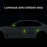 4pcs Skoda Luminous Car Door Bumper Strip Anti-collision Protection Sticker