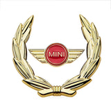 MINI Cooper Wheat Metal Car Window Sticker Emblem Badge Decal