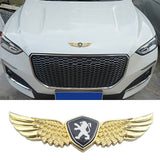 Peugeot Metal Wings Car Front Sticker Emblem Badge Decal