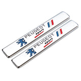 2pcs Peugeot Logo Car Fender Side Emblem Badge Sticker