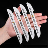 4pcs Porsche Car Door Bumper Strip Anti-collision Protection Sticker