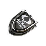 Ssang Yong Shield Carbon Fiber Car Rear Sticker Window Emblem Badge Decal