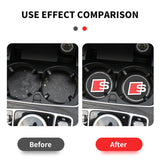 2PCS Audi Sline Diamond Car Water Coaster Cup Mat