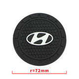 2pcs/set Hyundai Logo PVC Waterproof Car Water Coaster