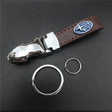 Subaru Leopard PU Leather Car Keychain Key Ring Pendant