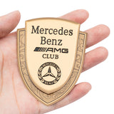 Mercedes Benz Metal Shield Car Rear Sticker Auto Window Emblem Badge Decal