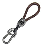 Mercedes Benz Braided Rope Car Keychain Keyring Pendant