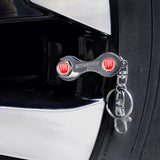 4pcs/set Fiat 500 Logo Car Air Valve Stem Cap Auto Tyre Valve Covers with Wrench