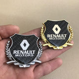 Renault Metal Carbon Fiber Car Rear Sticker Shield Trunk Emblem Badge Decal