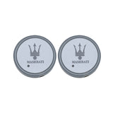 2pcs Maserati Logo Car Water Coasters 7-color LED Light Cup Mat Holder