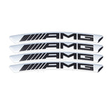 4pcs/set 9cm Mercedes Benz AMG Brabus 4 Matic Aluminum Alloy Car Wheel Rim Tyre Sticker