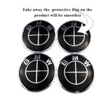 4pcs 56mm BMW M Power Alpina AC Hamann Hartge Car Wheel Center Hub Cap Sticker Decal