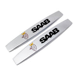 2pcs SAAB Metal Car Fender Side Badge Decal Rear Emblem Sticker