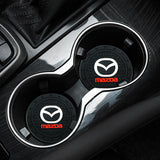 2pcs/set Mazda Logo PVC Waterproof Car Water Coaster