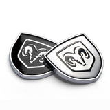 2pcs 39x39mm Dodge Shield Metal Car Window Sticker Emblem Badge Decal