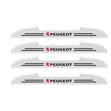 4pcs Peugeot Car Door Bumper Strip Anti-collision Protection Sticker