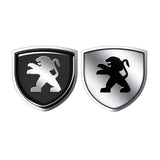 2pcs 39x39mm Peugeot Shield Metal Car Window Sticker Emblem Badge Decal