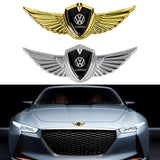 Volkswagen Logo 3D Metal Wing Car Emblem Sticker Badge Decal